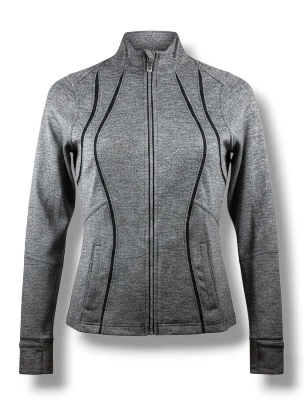 Lululemon Define Jacket in Heather Gray and Black Size 6